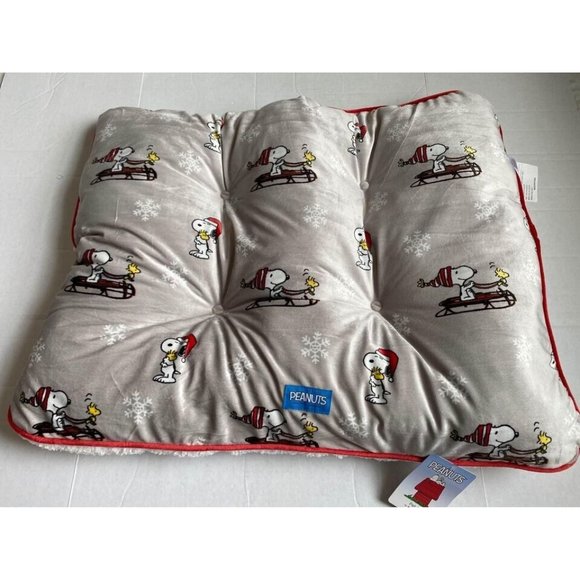 Berkshire Dog Peanuts Snoopy Woodstock Christmas Dog Pet Bed 27x36